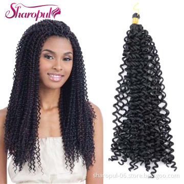 Synthetic Hairstyles Freetress Water Wave Hair Extension Freetress Twist Pre-Loop Hair Deep Curly Crochet Braids Twist